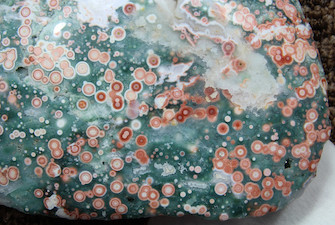 An amazing Ocean Jasper specimen photo from Ashley Rosenn at Northwoods Hobbyist