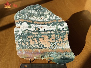 1 side polished slab, 23x21.5x0.5cm, 548g
