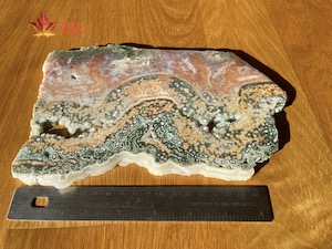 1 side polished slab, 23x16x0.7cm, 522g