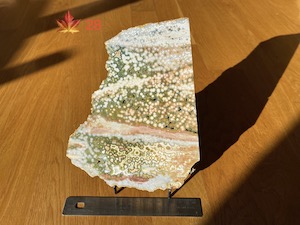 1 side polished slab, 17.5x21.5x1cm, 638g